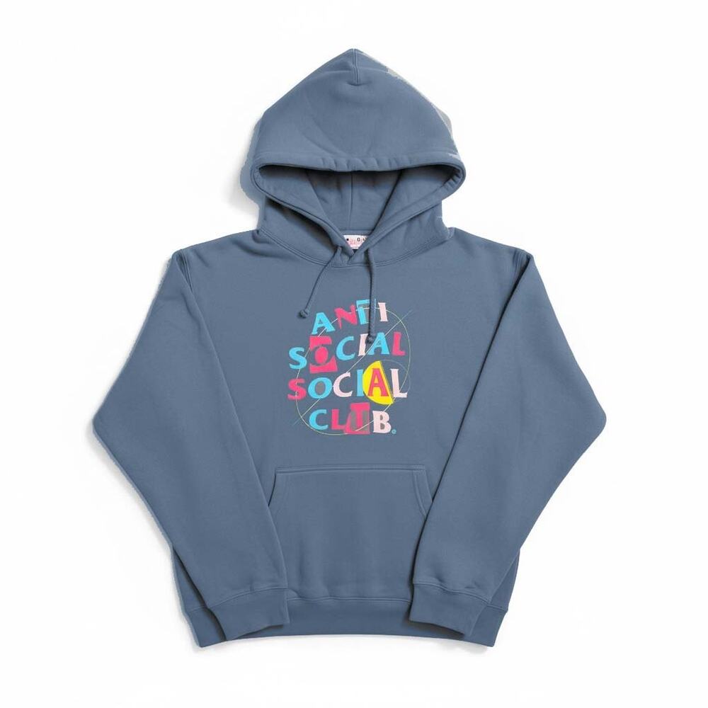 Anti Social Social Club Storm Blue Graphic Hoodie [Size Small]